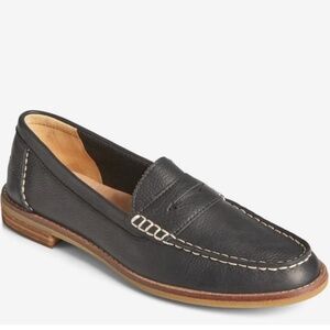 Sperry Women’s Black Leather Seaport Loafers - NEW IN BOX